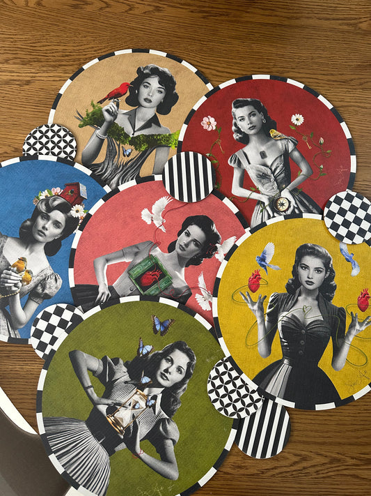 Set de 6 Porta Platos + 6 Porta Vasos